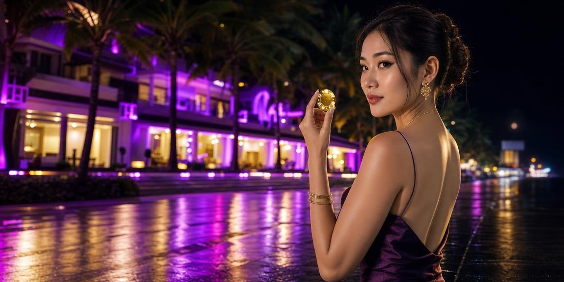 Không gian cá cược thể thao neon về đêm tại Phú Quốc – hình ảnh giải trí hiện đại và có kiểm soát